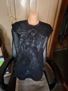 Czarna tunika ze wzorem