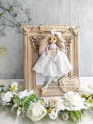 Pamiątka Pierwszej Komunii Świętej Anioł Stróż w ramce 