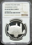 20 ZŁ 1996, ZAMEK W LIDZBARKU WARMIŃSKIM, NGC PF 69 UC #86