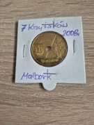 MONETA ZASTĘPCZA - 7 KRZYŻAKÓW - MALBORK 2008r