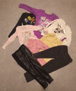 Zestaw ubrań dla dziewczynki 128-134 8 sztuk jesienne ubrania jesień paka