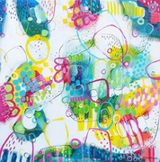 „Spring is in the air” - abstrakcja - obraz akryl/ płótno 40x40 - M.Rakoczy