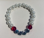 Bransoletka Love Kulki Perły Szklane Rękodzieło