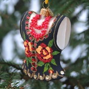 Serdak podhalański - bombka szklana folklor polski rękodzieło