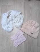 Czapka szalik + rękawiczki  - zestaw zimowy damski