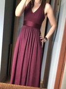 WHITE by Vera Wang długa wizytowa sukienka bordo