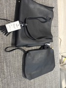 Damska torba z kosmetyczką Nubily skórzana czarna AS5814