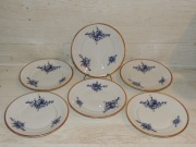 TALERZE KOBALTOWE REICHENBACH - 6 SZTUK !!!