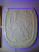 obraz płaskorzeźba oświetlona neon led