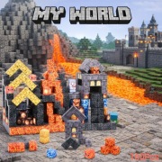 Klocki magnetyczne Typu Minecraft Zamek Smok Lawa 160sztuk. Dobre magnesy