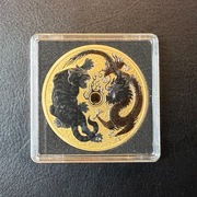 Smok i Tygrys 1$ 2018 Australia - 1OZ - Ag (Srebro próba: 999), 89/100 szt.