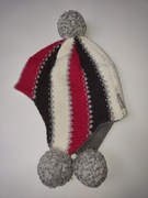 Ciepła czapka z polarem, z pomponami