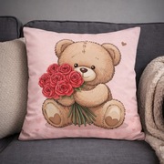 Poduszka miś WALENTYNKI 