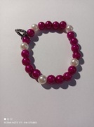 Bransoletka królewska damska/męska perła/fiolet