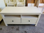 Szafka TV biała  bejca drewniana HEMNES - IKEA