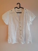 Biala bluzka koszulowa na krótki rękaw 46