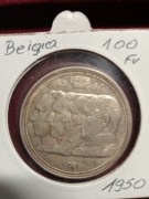 100 fr 1950r srebro