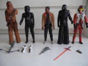 STAR WARS FIGURKA POE FINN KYLO REN CHEWBACCA ZESTAW 5 SZT RUCHOME
