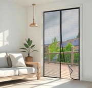 Moskitiera magnetyczna na drzwi balkonowe 85x215 cm czarna