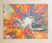 Abstrakcyjny obraz na płótnie format 40-50 cm autor Jacek Rutkowski