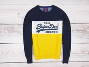 SUPERDRY__VINTAGE LOGO PANEL MODEL M20011SQ__GRANATOWO ŻÓŁTA__L-XL
