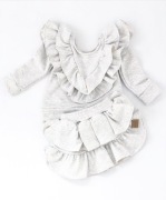 Mini Me komplet bluza spódniczka szary różne rozm