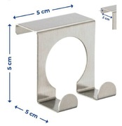 Podwójny haczyk kuchenny na ścierki, stal nierdzewna, WENKO (52)