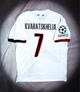 (L) Kvaratskhelia PSG 2025/2026 Liga Mistrzów Nowa Biała Koszulka Piłkarska