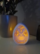 Lampka wielkanocna LED 3D z zajączkiem