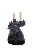 Świecznik Kogut Czarny