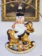 Bombki choinkowe Komozja1szt. Bałwanek na koniku  bombki kształtki