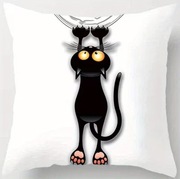 Poszewka dekoracyjna ozdobna 45x45 KOTEK na białym tle KOT