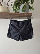 Spodenki szorty gimnastyczne sportowe dziewczęce czarne Adidas 140