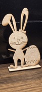 Wielkanoc zając wielkanocny z jajkiem, ozdoba, drewno