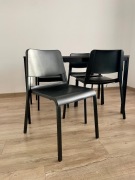 Stół + 4 krzesła IKEA – czarny zestaw jadalniany, stan bardzo dobry