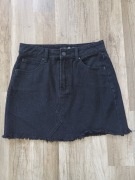 Spódnica jeansowa czarna mini Boohoo S