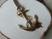 Długi masywny naszyjnik złota kotwica Bijou Brigitte