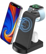 ŁADOWARKA INDUKCYJNA STACJA DOKUJĄCA 3 w 1 G618 do Apple (czarna)