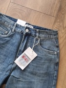 Spodnie jeansowe szwedy szeroka nogawka M'Sara