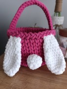 Koszyk wielkanocny zajączek ze sznurka 