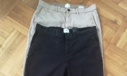 2x spodnie męskie Hm  spodnie chinos beżowe M bawełna skinny czarne 38 