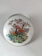 Puzdro puzderko bombonierka z pawiem kwiaty złocenia 