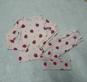 Komplet bluzka legginsy truskawki 140 10l modny wygodny