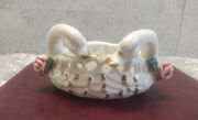 porcelanowy koszyk łabędzie PRL