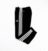 ADIDAS Spodnie dresowe dziecięce nogawka ze ściągaczem Czarne r.128