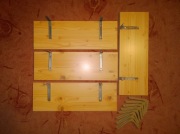 10x Półek wiszących ( 4 półki + 3 półki + 3 półki ) + uchwyty i kątowniki