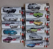 Zestaw zapalniczek. Kultowe auta PRL-u