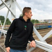 BLUZA Z KAPTUREM CIEPŁA HAFT PALMA BAWEŁNIANA M