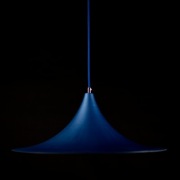 Lampa wisząca niebieska z PRL po renowacji 