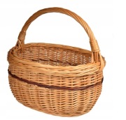 ŁADNY i SOLIDNY wiklinowy KOSZ NA ZAKUPY GRZYBY